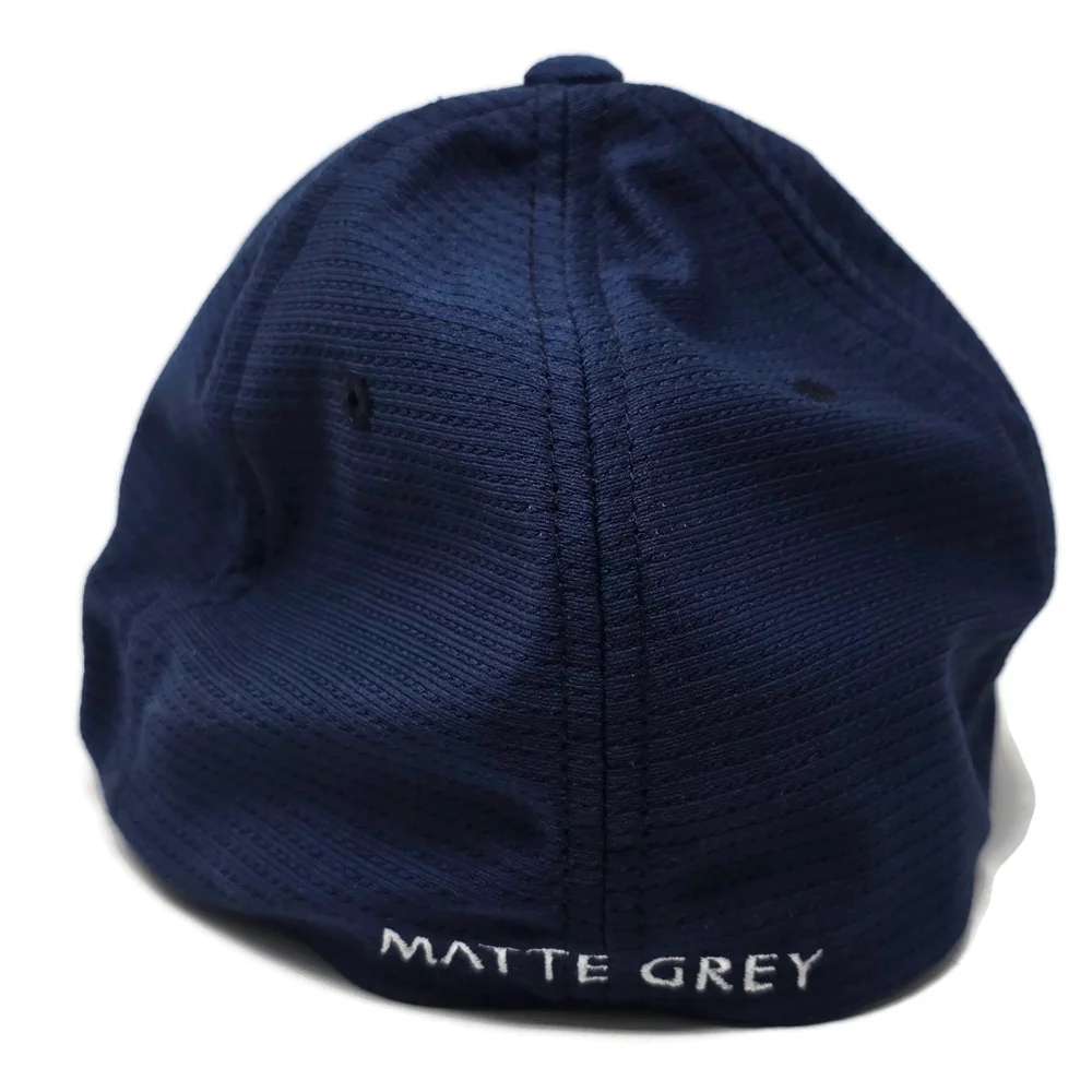 Haus of Grey Matte Grey Weekend Warrior Tricot Flex Fit Cap Hat Navy
